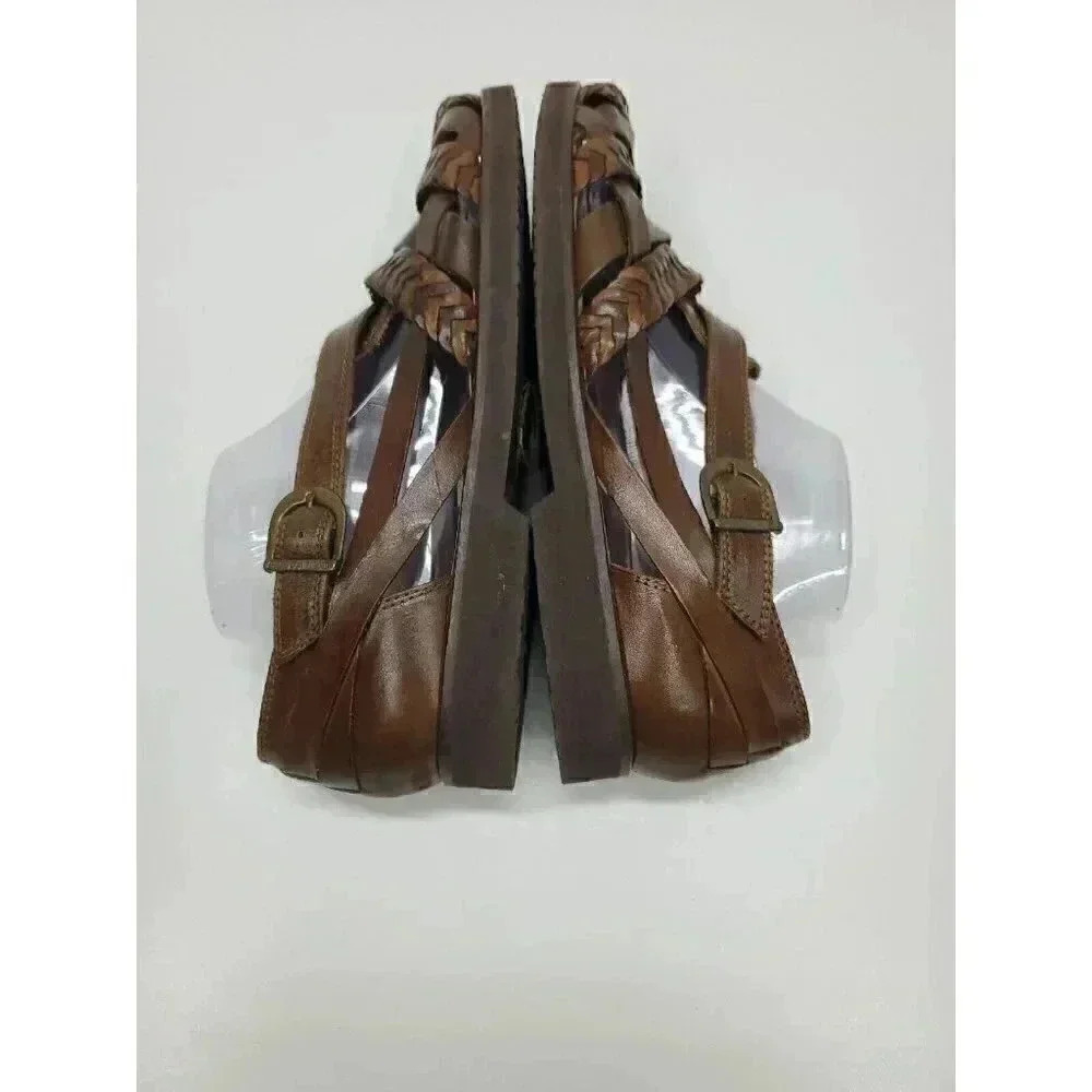 Vintage World Class Buffalind Leather Strappy Sandals Women's Size 10 Y2K - Picture 4 of 9